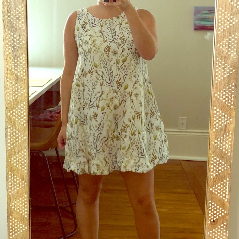 [CYNTHIA ROWLEY] floral linen dress